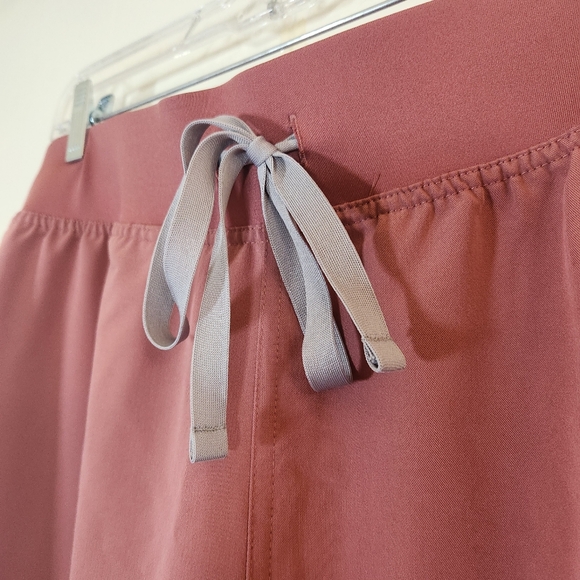 Figs Livingston High Waist Straight LegDrawstring Scrub Pants Rose Pink Sz XXL - Picture 9 of 15